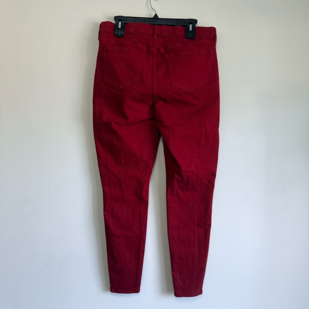 Torrid Sky High Skinny Jeans 12T Tall Red Dark Academia Premium Stretch - Picture 5 of 8